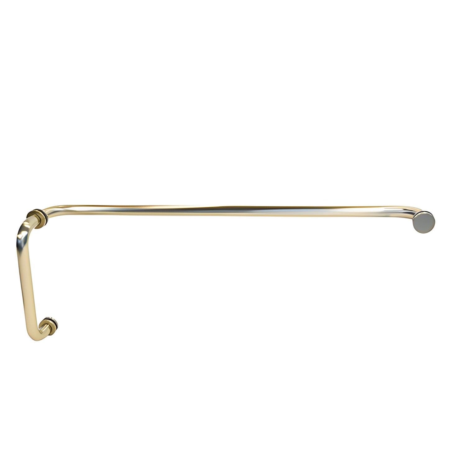 Brushed bronze brass glass shower pull handle with 8" pull and 24" towel bar, SKU BM8X24BBRZ