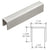 CRL 316 Brushed Stainless Steel U-Channel Cap for 21.52mm Glass, 3m