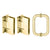 CRL Vienna Polished Brass Glass Shower Door Pull & Hinge Set