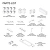 CRL Brushed Stainless Steel Deluxe 180 Degree Cambridge Series Two Door Bypass Sliding Shower Door System