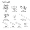 CRL Brushed Stainless Complete 180º Crescent Series Sliding System