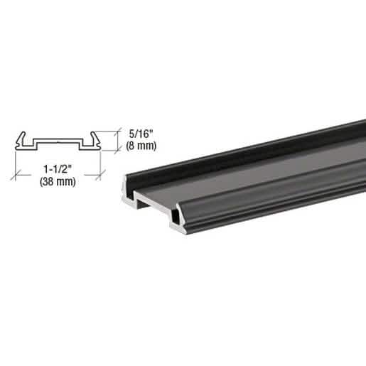 "CRL Matte Black Bottom Rail Filler 241\" - Durable, sleek, and easy installation solution