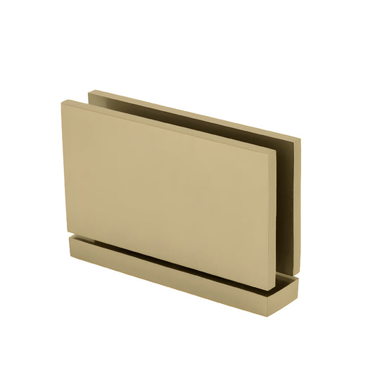 Cardiff CAR01BBRZ brushed bronze brass squared pivot hinge for shower doors, floor/head mount, fits 8-10mm glass