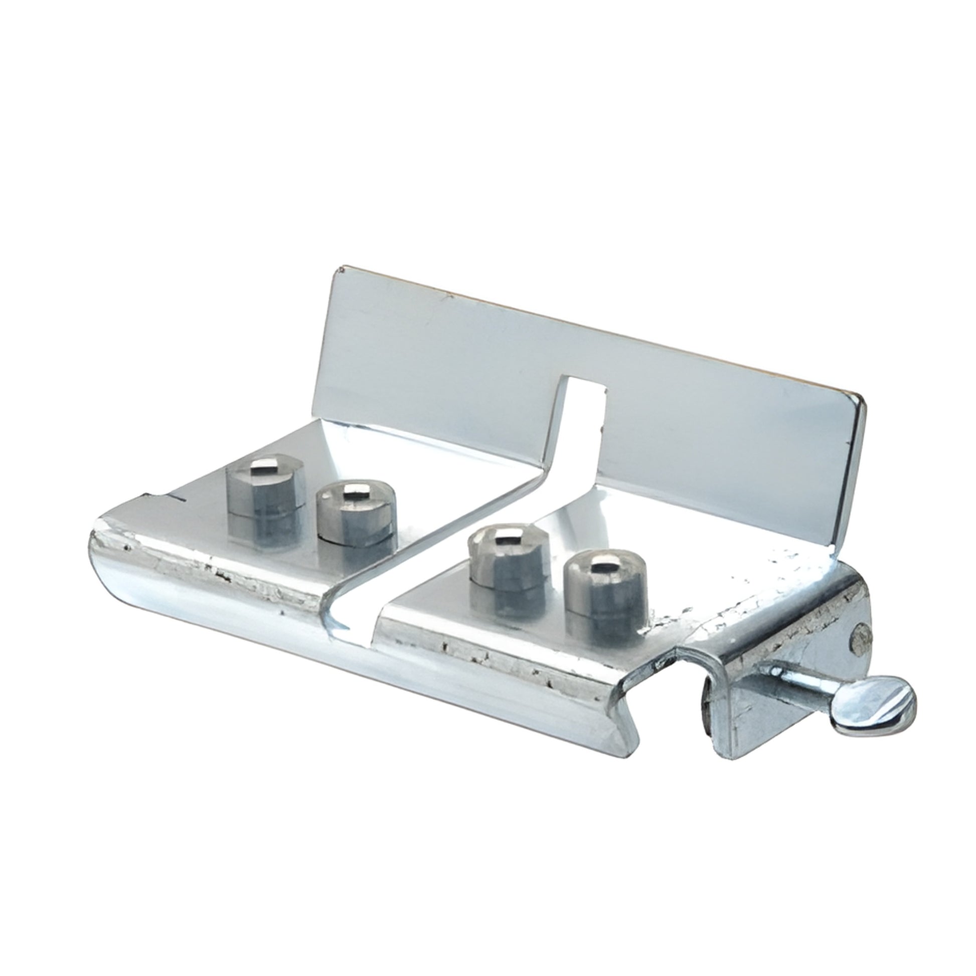 CRL steel universal drill jig for 4" storefront tube installations, chrome clamp with alignment posts (SKU 45J)