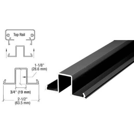 CRL Matte Black Glass Rail Infill 241" - 200-400 Series: Sleek, Modern Design