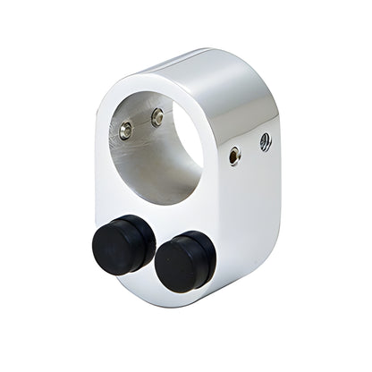 CRE78PS Crescent Series 78 in polished stainless top-rolling sliding shower door, one sliding door and one fixed panel