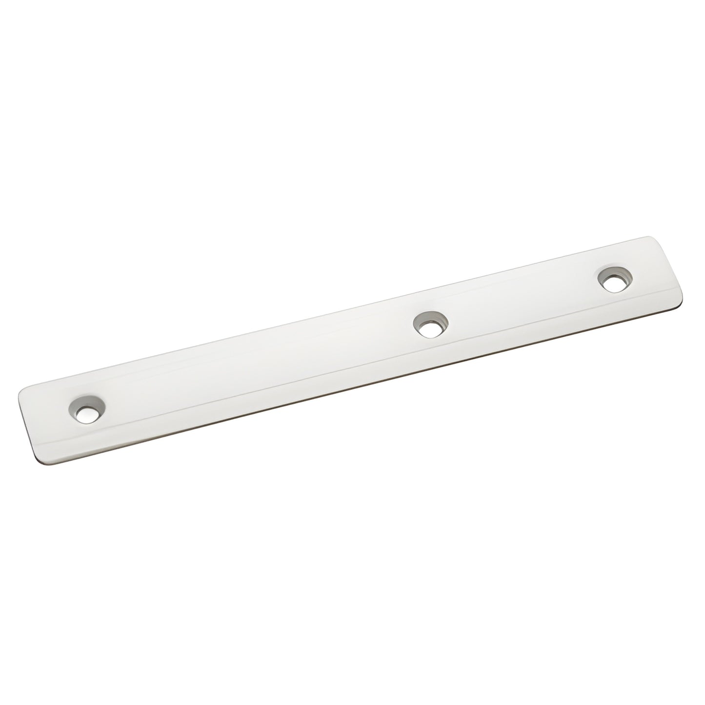 Aluminum solid faceplate cover DL2100A, 1 x 6-7/8 in, flat edge plate with three countersunk screw holes