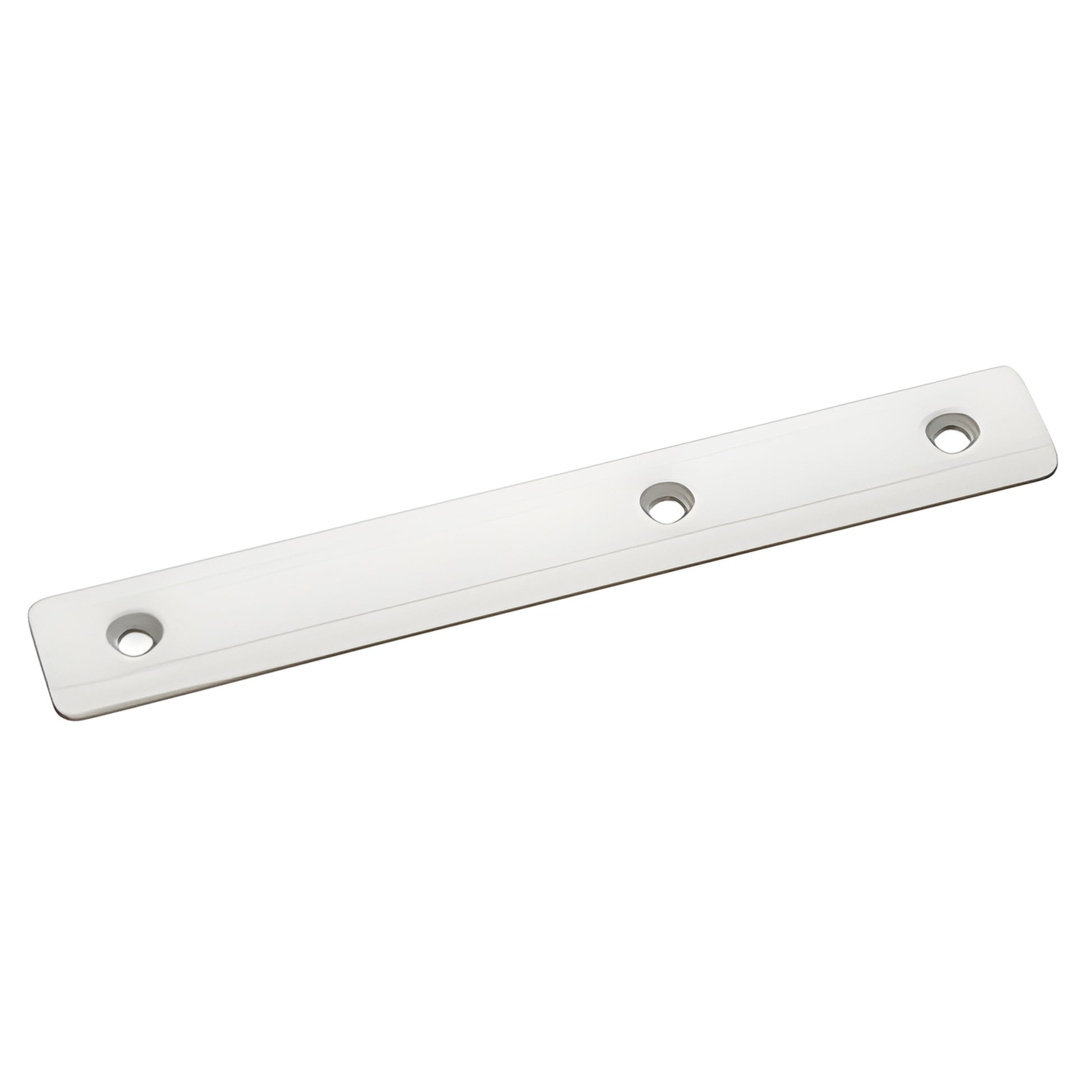 Aluminum solid faceplate cover DL2100A, 1 x 6-7/8 in, flat edge plate with three countersunk screw holes