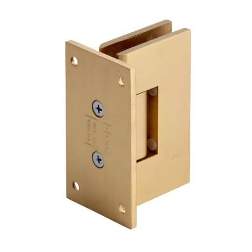 CRL Satin Brass Vienna 037 Wall Mount Hinge with Full Back Plate - Elegant and Durable