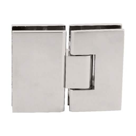 CRL Polished Nickel Victoria 180° Glass-to-Glass Hinge - Sleek, Durable, Elegant Design