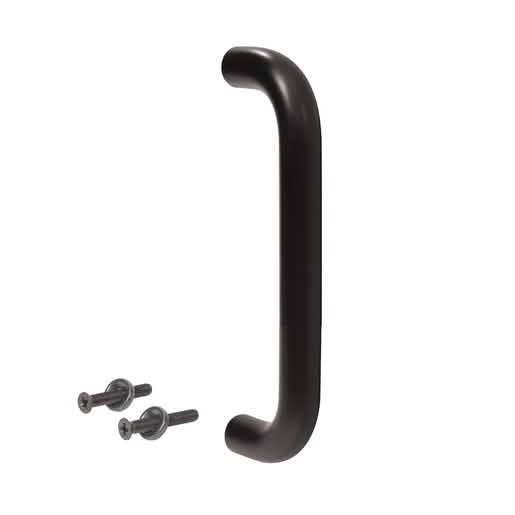 CRL 1" Oil Rubbed Bronze Solid Pull Handle - 8" for doors, elegant and durable design.