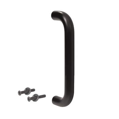 CRL 1" Oil Rubbed Bronze Solid Pull Handle - 8" for doors, elegant and durable design.