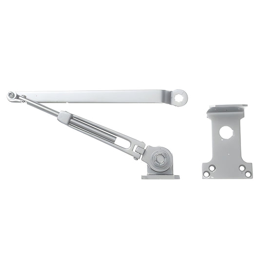 Aluminum hold-open door closer arm with mounting bracket - replacement part SKU DCH0AA