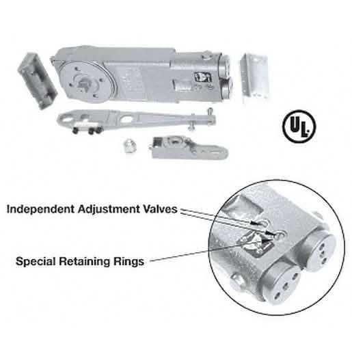 CRL 90º Hold Open Overhead Concealed Closer for Side-Load Installation - A.D.A. Compliant