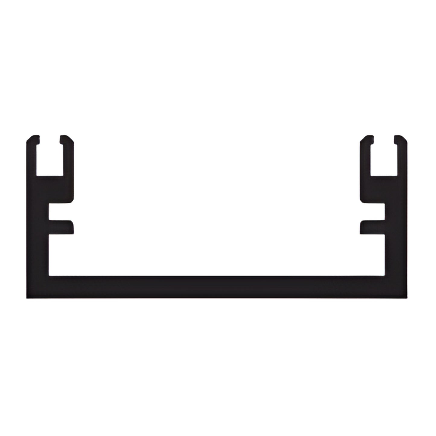 DB07422 black bronze anodized 6063 T5 aluminum U-shaped architectural extrusion profile with dual vertical slots