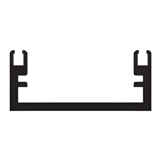 DB07422 black bronze anodized 6063 T5 aluminum U-shaped architectural extrusion profile with dual vertical slots