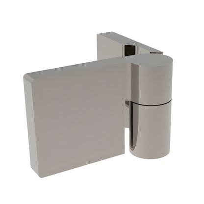 Polished chrome Lugano glass shower door hinge LUG044RCH, concealed brass hinge for 8-10mm glass, left-hand