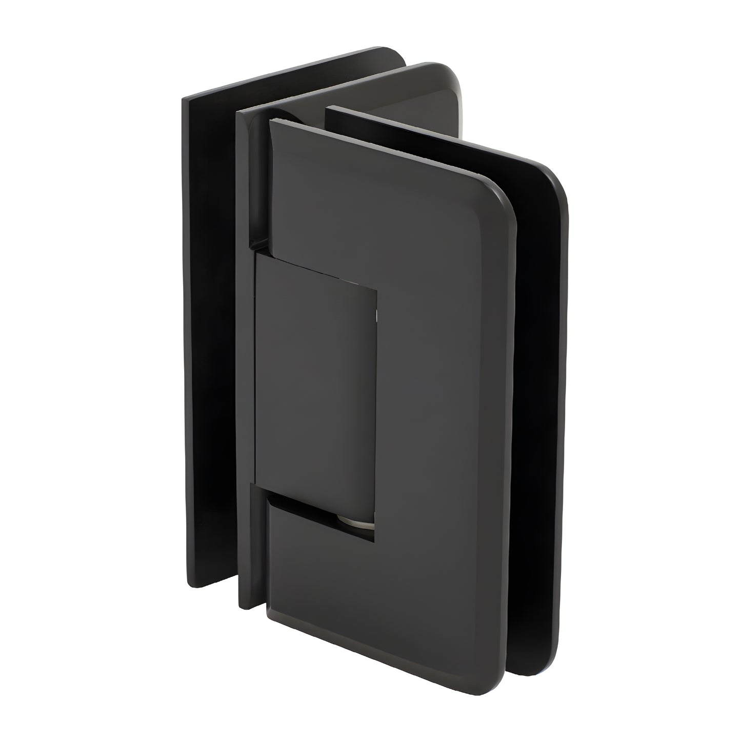 P1N0920RB Pinnacle oil rubbed bronze beveled glass to glass hinge for 8-12mm tempered glass, 90