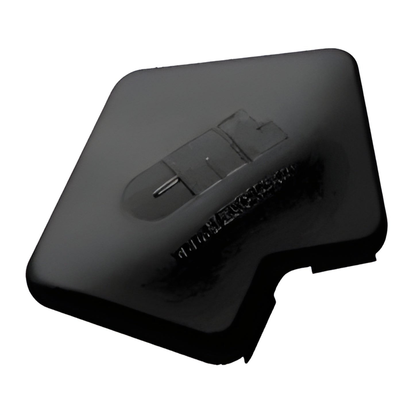 PC135SBL matte black aluminum rectangular post top cap, slip in design with notch for silicone fastening.