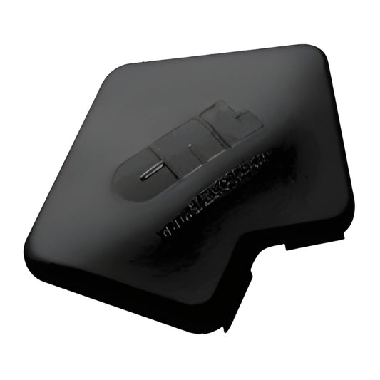 PC135SBL matte black aluminum rectangular post top cap, slip in design with notch for silicone fastening.