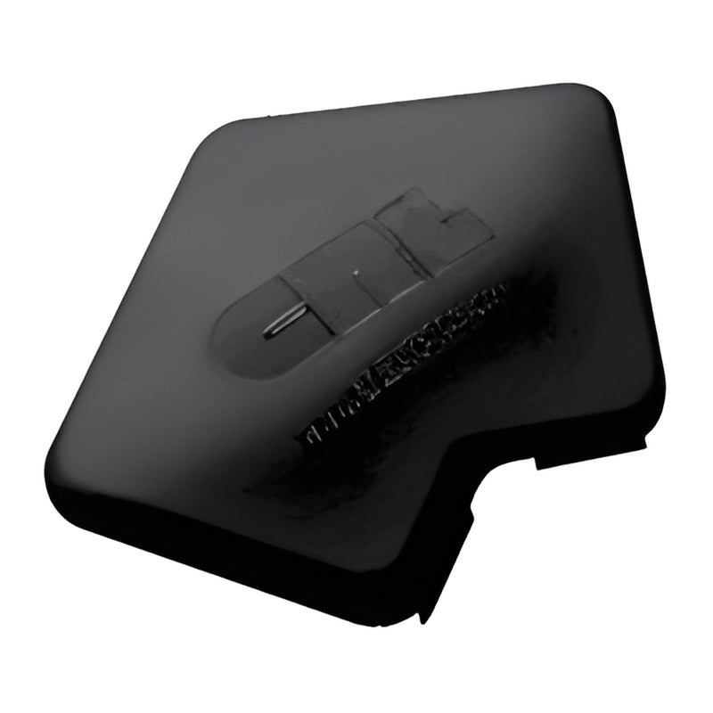 PC135SBL matte black aluminum rectangular post top cap, slip in design with notch for silicone fastening.