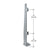 CRL Klarity 60in Brushed SS Left End Post for Shower Door