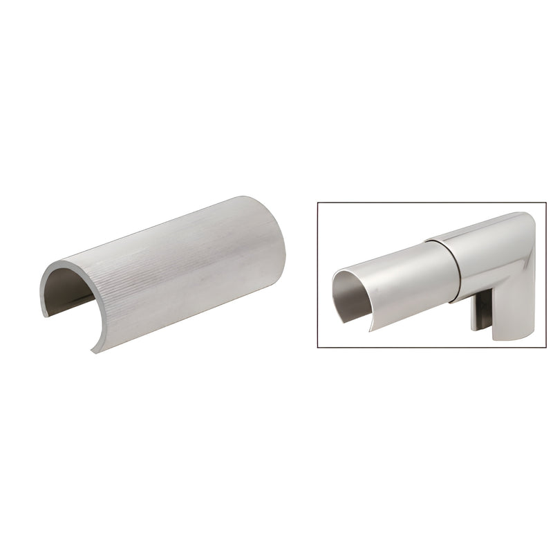 GR19CSM mill-finish 5" 6063-T6 aluminum connector sleeve for 1.9" handrail splices