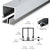 CRL-U.S. Clear Anodized Aluminum Deep Division Bar with Vinyl, 24 ft