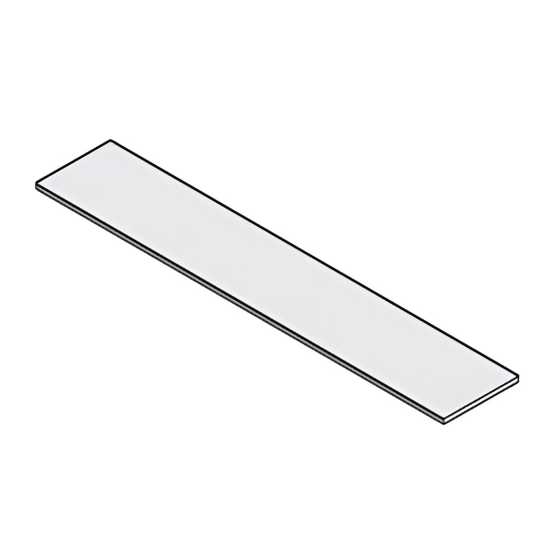 WD454 Mill finish injected-molded water deflector strip for butt-glazed corner mullions (compatible with BG590/BG790)