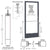 CRL-U.S. Aluminum 250 Narrow Stile 3'x7' Offset Hung ADA Door, Black