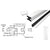 CRL Sky White AWS 36in 180° Glass Railing End Post Kit 2x2-5/8in