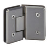 Brushed-nickel beveled 135 glass-to-glass shower hinge, solid brass, self-centering - SKU C0L045BN.
