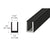 CRL Matte Black 5/16" Aluminum U-Channel for Glass