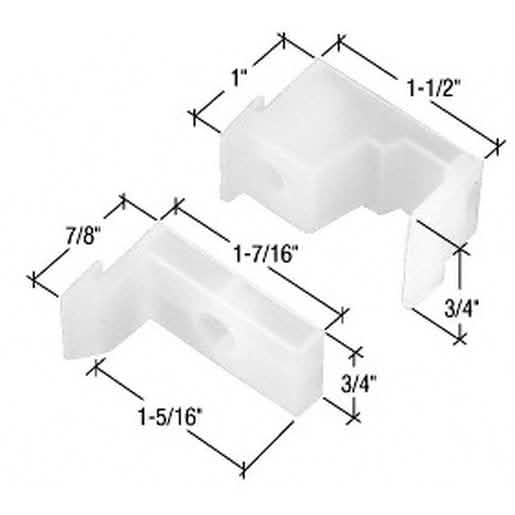 CRL 1-1/2\" Sliding Shower Door Jamb Guide - Durable, Easy Install, Smooth Functionality