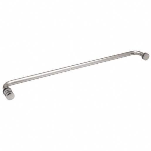 "CRL Polished Chrome 24" Towel Bar with Contemporary Knob - Sleek, Modern Bathroom Accesso