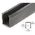 CRL Roll-Form Black Rubber Cap Rail Insert 27/32in Laminated Glass