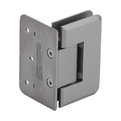 Brushed Nickel Pinnacle 044 Wall Mount Hinge with Offset Back Plate for Glass Doors