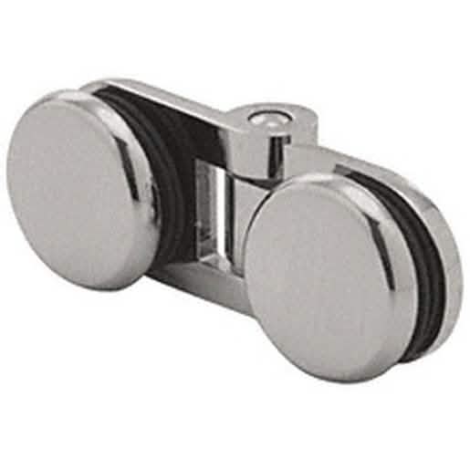 CRL Brushed Nickel Hydroslide Bi-Fold Glass-to-Glass Hinge for sleek shower design.