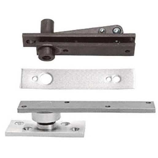 Rixson® Satin Chrome Center-Hung Pivot Set for seamless door alignment and durability.