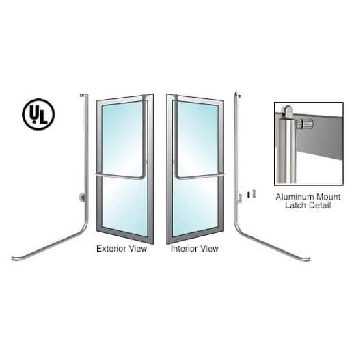 CRL-Blumcraft® Brushed Stainless Left Hand Reverse Door Mount Keyed Access Handle