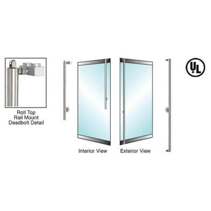 CRL-Blumcraft Brushed Stainless Right Hand Exterior Deadbolt Handle, Top Rail Mount