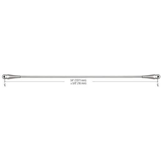 CRL 316 Brushed Stainless Glass Awning System Connecting Rod for 48" Panels, 54" Length