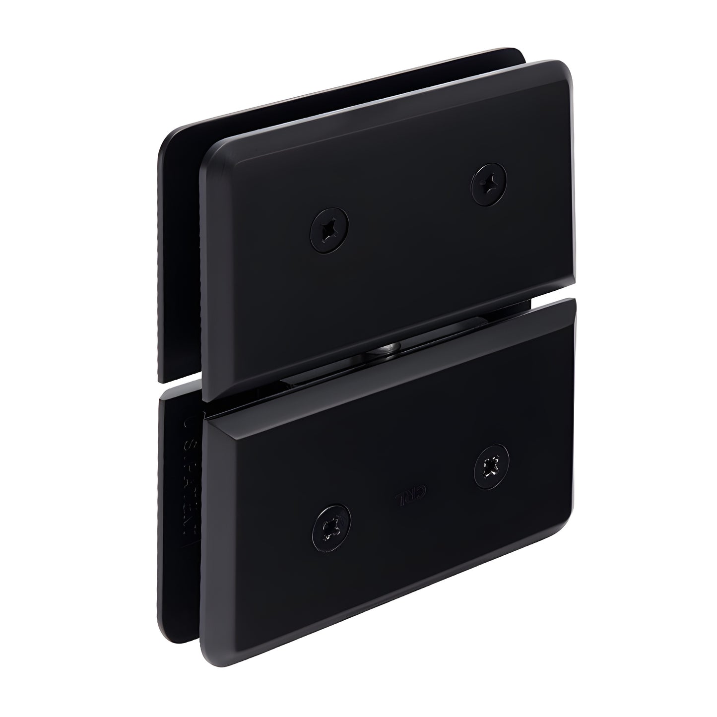 Matte black brass glass-to-transom pivot hinge for 1/2" (12mm) glass - SRPPH02MBL