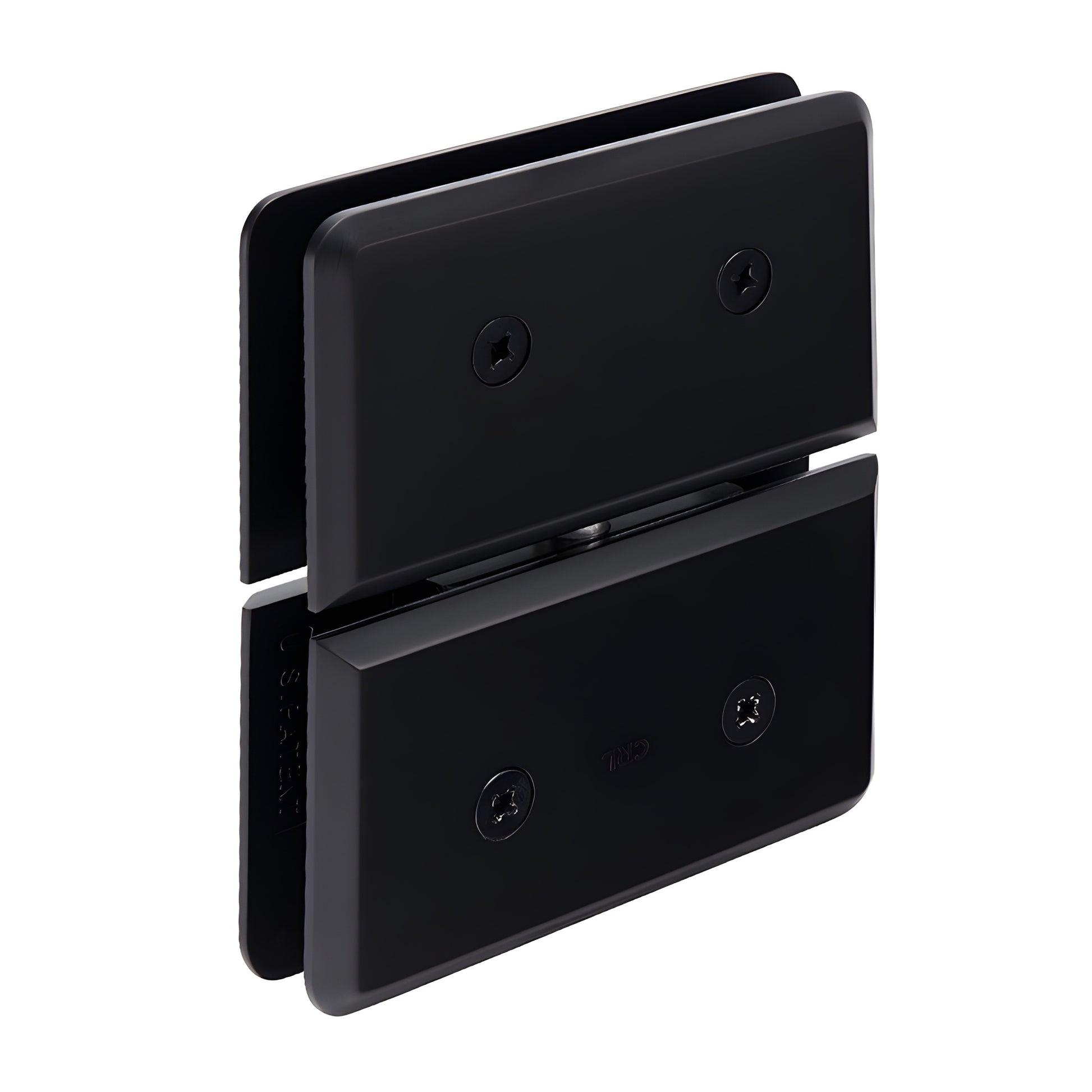 Matte black brass glass-to-transom pivot hinge for 1/2" (12mm) glass - SRPPH02MBL
