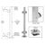 CRL 36in Brushed Stainless Square Glass Clamp 90° Corner Post Kit