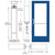 CRL-U.S. Aluminum 550 Wide-Stile Geared Hinge Entrance Door - Kynar