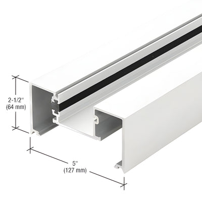 24'-2" CRL-U.S. Aluminum Vertical Mullion, Thermal, White Kynar