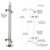 CRL 316 Stainless Steel 36 in P1 180° Center Post Railing Kit