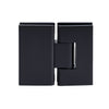 Matte black solid-brass Vienna shower hinge V1E580MBL, squared style for 3/8-1/2 tempered glass