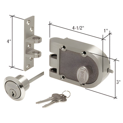 CRL Segal Brushed Chrome Deadbolt Lock for Door
